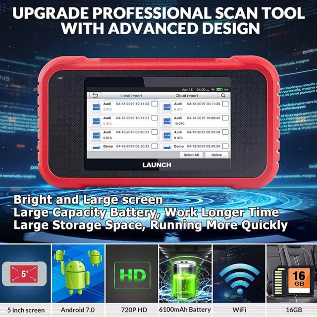 LAUNCH X431 CRP129E OBD2 Scanner Code Reader ABS SRS EPB SAS Car Diagnostic tool 3