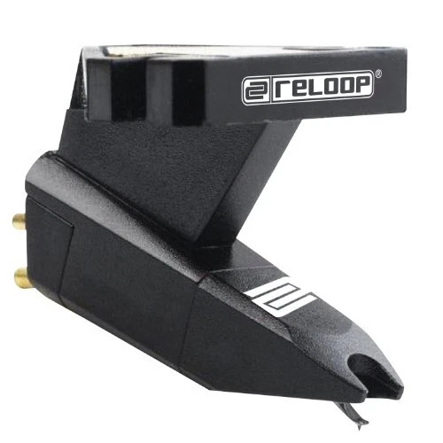 Reloop OM Black by Ortofon - Turntable Cartridge with Headshell Mounting