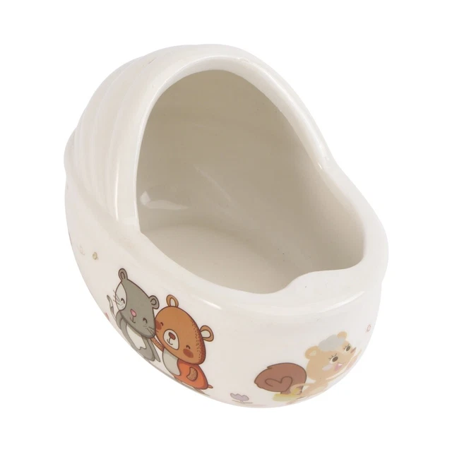 Cerámica Mascota Pequeña Chinchilla Hámster Arena Baño Casa Baño Contenedor (W