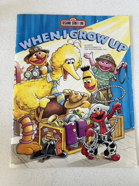 Sesame Street Live When I Grow Up Souvenir Program 1998