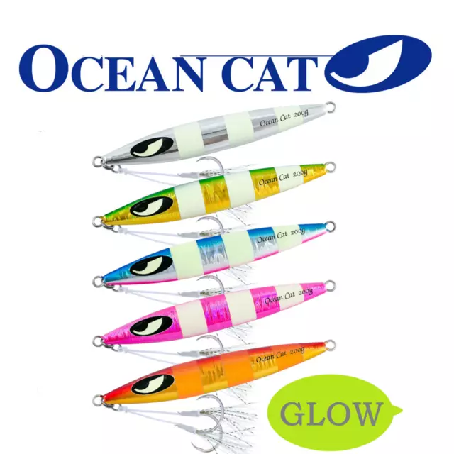OCEAN CAT JIG Slow Pitch Jigs Saltwater Jigging Fishing Lures with