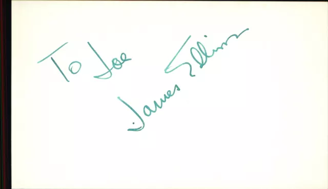 James Ellison D.1993 Actor Heart of the West Signed 3" x 5" Index Card
