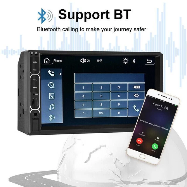 7'' TOUCH CAR Wired Carplay MP5 Bluetooth FM Radio Reversing Video