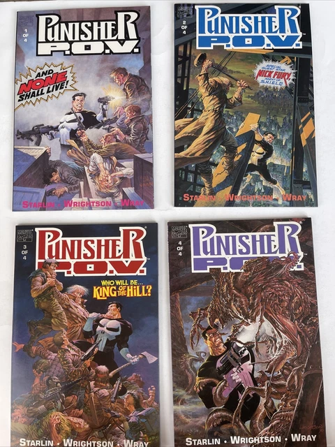 Lot Of 4 The Punisher POV 1-4 Marvel Comica.  VFNM