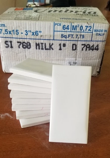 Off white milk 3x6 Matte Ceramic Subway Tile Backsplash Wall Floor Kitchen Italy