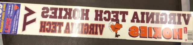 Vintage 1996 Virginia Tech Hokies Window Clings NCAA R1