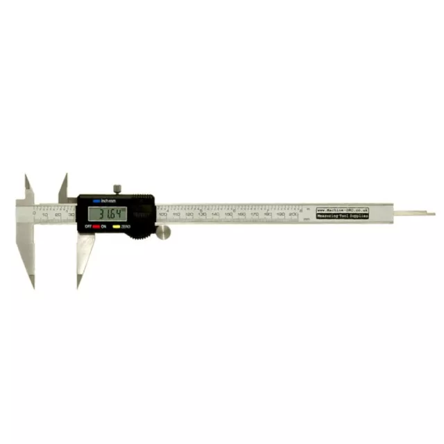 Digital Vernier Caliper 200mm (8 inch) with Fine Pointed Jaws Measuring Tool