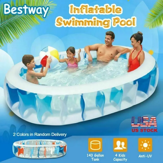 Outdoor Above-Ground Inflatable Swimming Pool Garden Summer Adult & Kiddie Pools