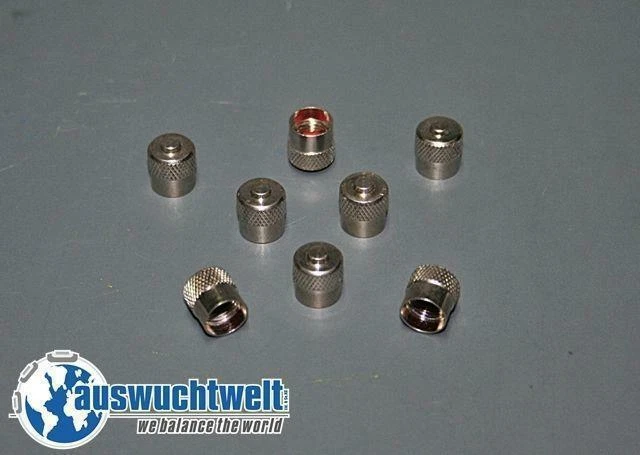 Acier Cache-Soupape Long 9mm Bouchon Anti-poussière Nickelé 25 Éléments