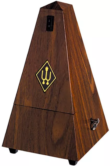 Metronom Wittner Taktell Kunststoff Glocke Pyramidenform Nussbaum AKZEPTABEL