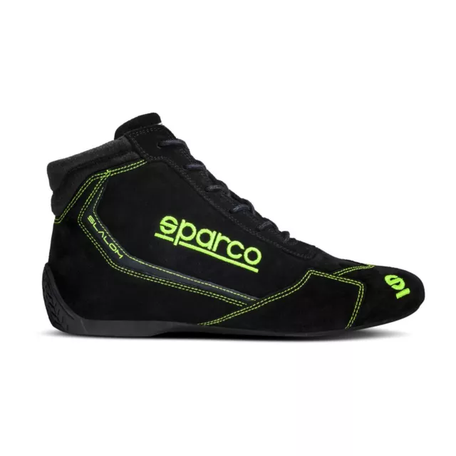 Neu Sparco Fahrerschuh SLALOM MY22 Schwarz/Grün(FIA) (47)