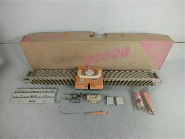 Máquina de tejer caña de plata LK-100 electrodoméstico retro en caja no probado Showa