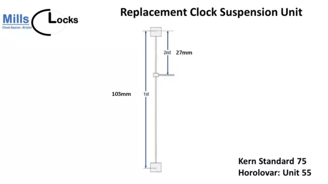 Kern Standard 75 Horolovar Anniversary Clock 400 Day Suspension Unit (Unit 55)