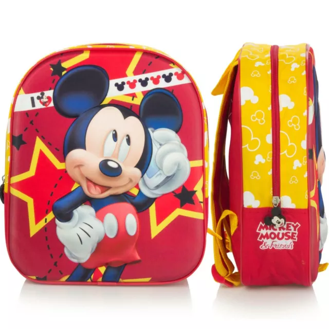 Mickey Mouse Mickey Stars Disney Sac à Dos En 3D Set École Maternelle 6pezzi 3