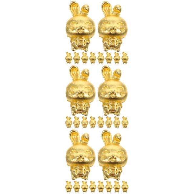 30 Pcs Bracelet DIY Charms Zodiac 2023 New Year Small Rabbit Decorate Cute