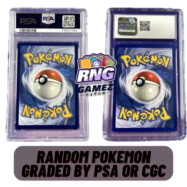 Pokemon TCG Card Graded by PSA/CGC - ONE RANDOM MYSTERY POKEMON SLAB 3