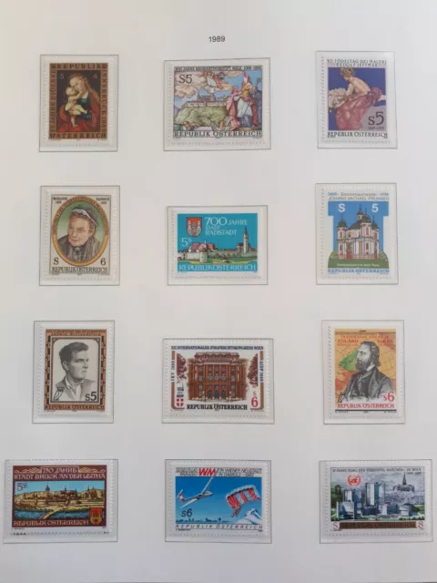 Österreich 34 Briefmarken 1989 postfrisch2240 - 2271 komplett aus KABE