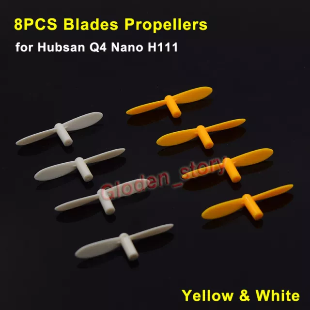 8Pcs Rotor Blades Propellers Spare Parts For Hubsan Q4 Nano H111 Mini Quadcopter