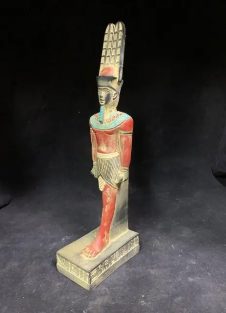 Marvelous Ancient Egyptian Antiques Statue of God Amun-Ra God Sun, Rare Egypt BC