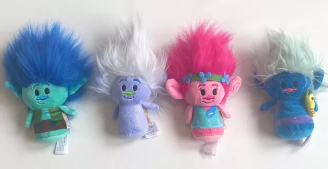 HALLMARK DreamWorks Itty Bitty Trolls Set  (4) Poppy Biggie Branch Diamond Ed