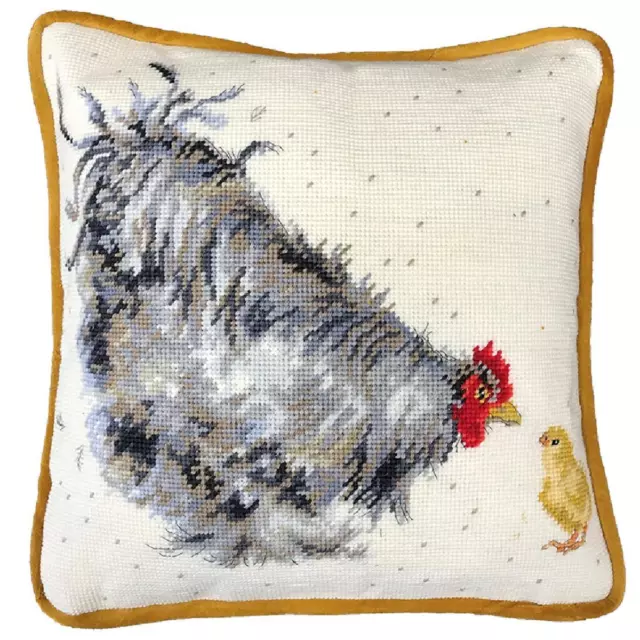 Bothy Threads stamped Tapestry Cushion Stitch Kit "Mother Hen Tapestry", 14inche