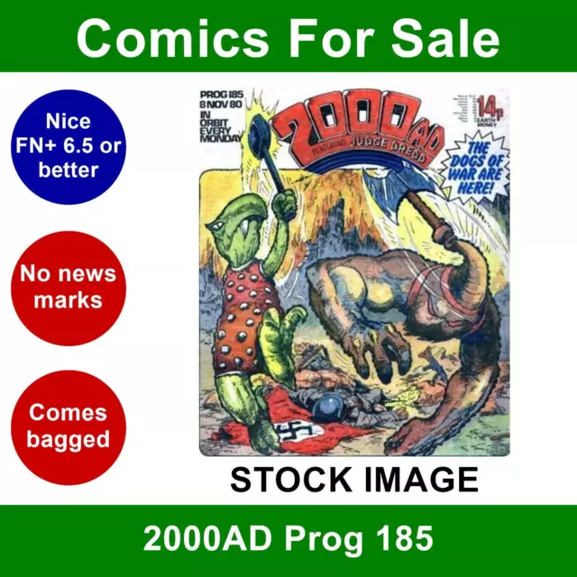 2000AD Prog 185 comic - Nice FN+ clean - 08 November 1980