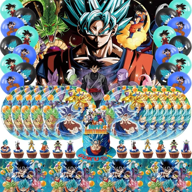 Banner De Cumpleaños De Dragon Ball Goku Super Saiyan, Decoración