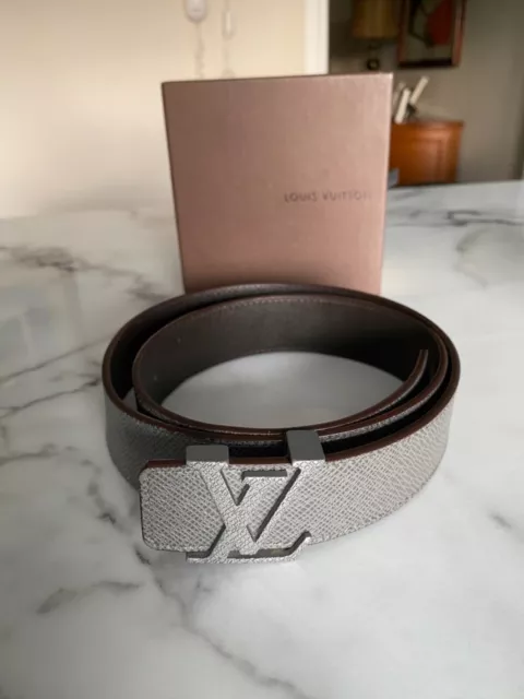 Louis Vuitton Reversible Monogram Belt Rainbow Black Silver 40mm Size 100  MP130