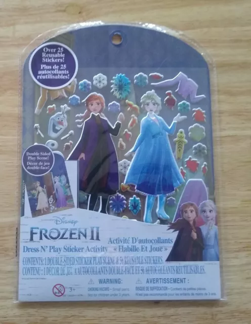 Frozen II sticker book over 150 stickers 3yrs + puffy glitter foil glossy