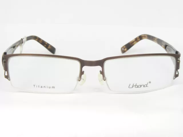 URBAND WILL 34 BROWN EYEGLASSES GLASSES FRAME TITANIUM 55-17-140mm Japan 2