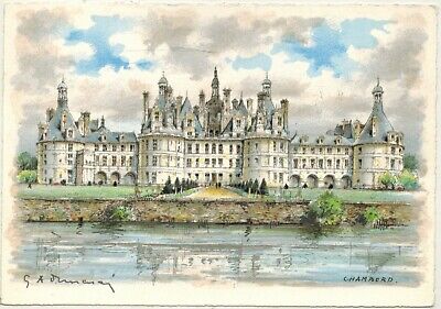 Carte postale-Château de Chambord-Illustrateur.Dumarais-Ed.Barré.Dayez