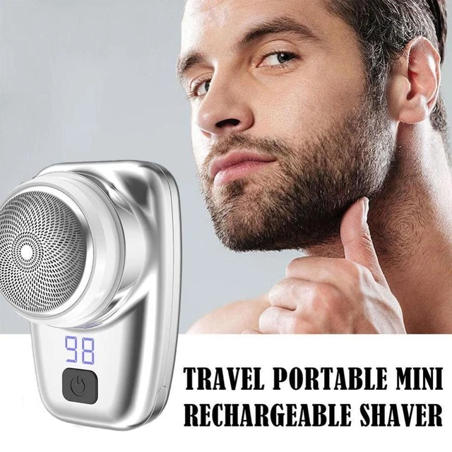 Afeitadora eléctrica portátil para hombre afeitado barba mini afeitadora eléctrica