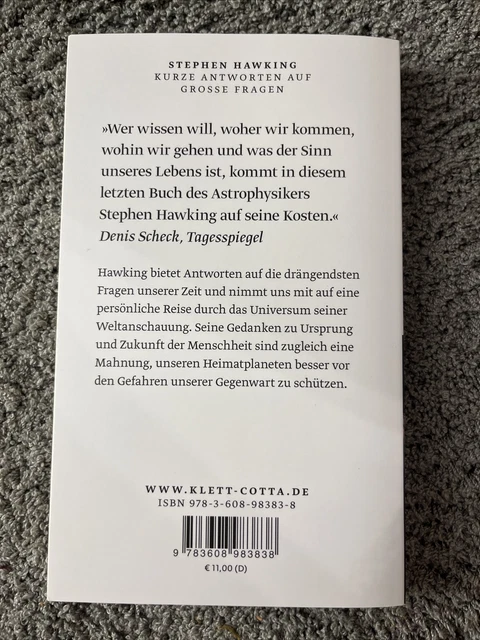 Kurze Antworten auf große Fragen von Stephen Hawking - wie Neu! 2