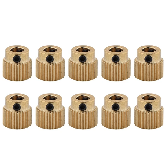 (26 Teeth)10pcs Brass Drive Gear For MK7 MK8 Extruder Durable Rust-free
