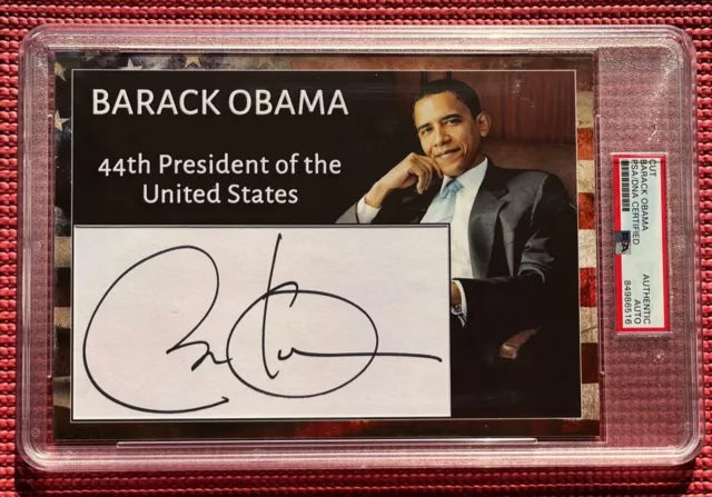 PSA/DNA slabbed & signed BARACK OBAMA custom RENEGADES card autographed