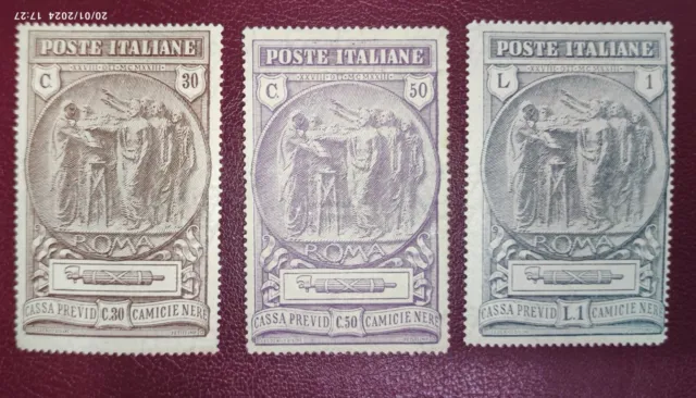 Regno d'italia 1923,Pro Cassa Di Previdenza Camice Nere,Mh (€130)
