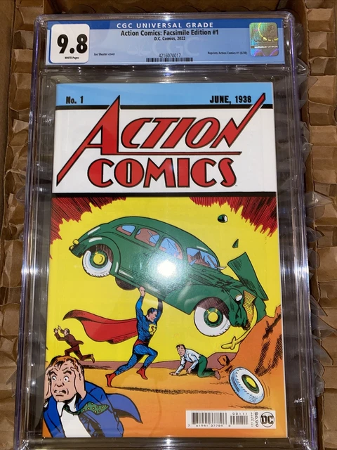 Action Comics #1 Cgc 9.8 1St Appearance Superman Facsimile Reprint Dc Comic 2022