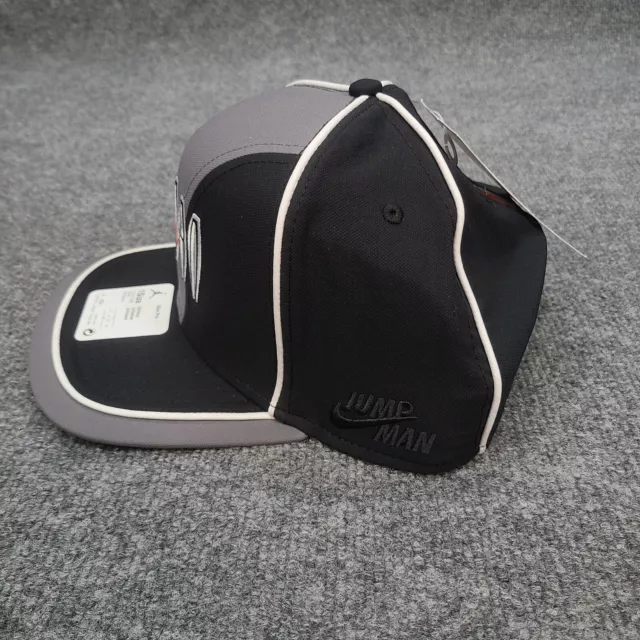 Jordan Hat Cap Snapback Black Gray Jumpman Nike Air Pro Flight Remix Sportswear 3