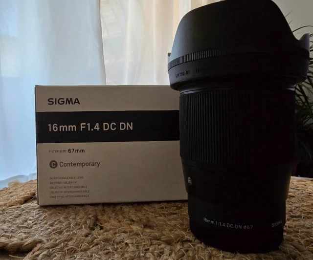 Sigma 16mm F/1.4 DC DN Contemporary Lens For Sony E, Bundle With Hoya 67mm Digital Filter Kit II, Cleaning Kit, Lens Pouch, Lens Cleaner