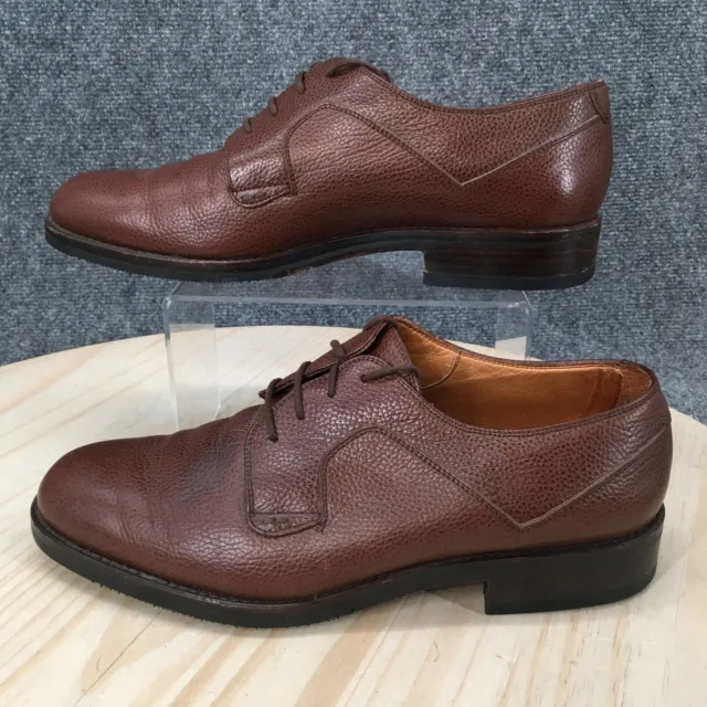 Barneys New York Dress Shoes Womens 9 Oxford Brown Pebbled Leather Made In Italy