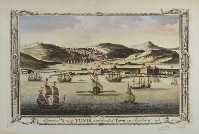 Millar's System of Geography 1782 - Sherwin - Tunis Barbary Tunisia Tunesien