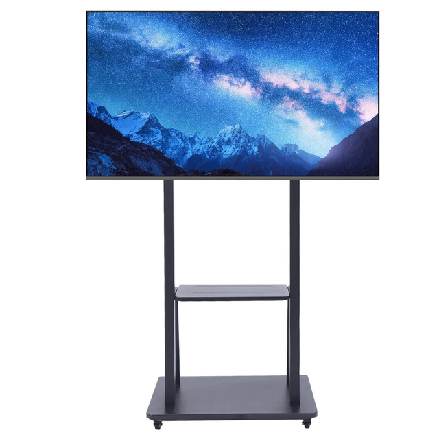 ROLLING TALL TV Stand Mobile TV Cart with Locking Wheels for 3275