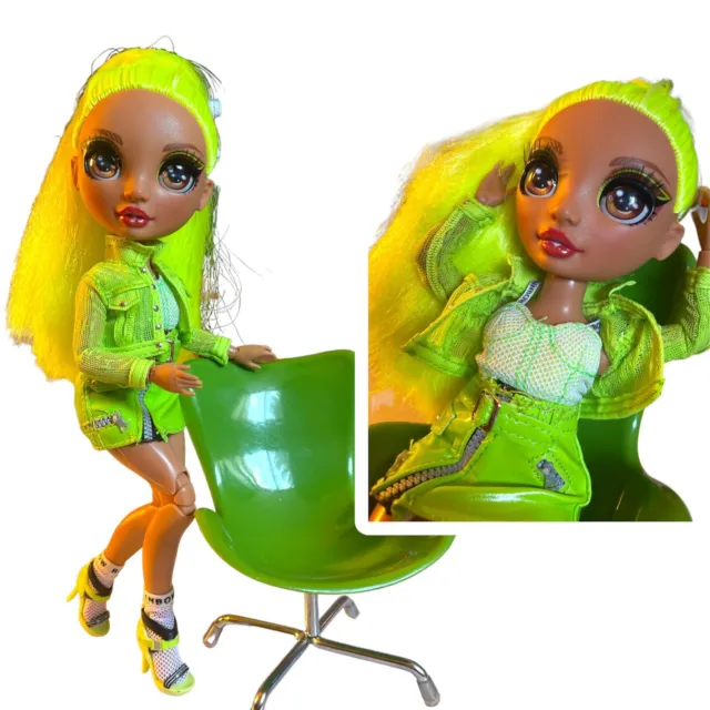 Jade Hunter Rainbow High Doll With Accessories And Mod Chair - Clothes, Shoes