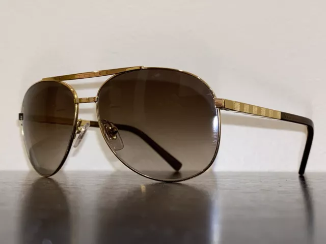 Louis Vuitton Damier Attitude Pilot Sunglasses Eyeglasses Z0339U Excellent  Z1740
