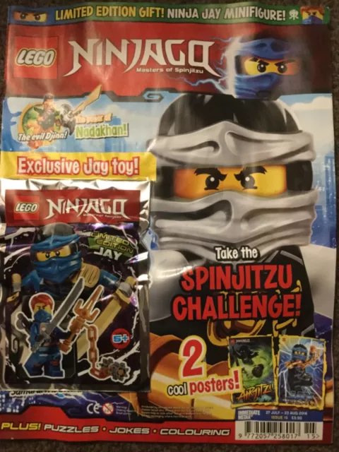 LEGO NINJAGO MAGAZINE ISSUE  15 WITH LIMITED EDITION Jay MINIFIGURE