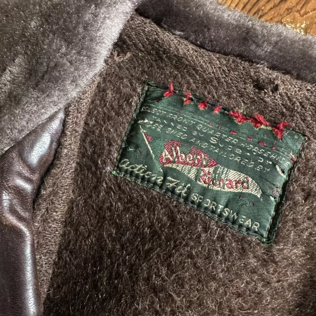 1950S ALBERT RICHARD horsehide fur lined leather jacket as is $165.00 ...