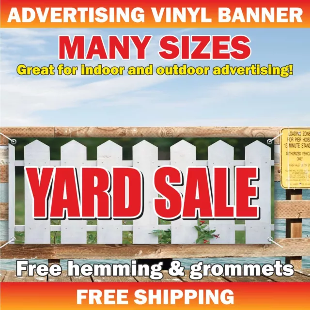 YARD SALE Advertising Banner Vinyl Mesh Sign garage flea market today moving