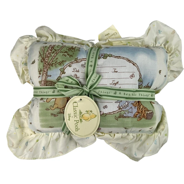Disney Classic Pooh Keepsake Birth Announcement Pillow A Bear and His Things New