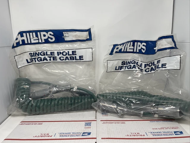 Lot Of Two Phillips Single Pole Liftgate Charging Cable 23-4625 15ft 4 Gauge New