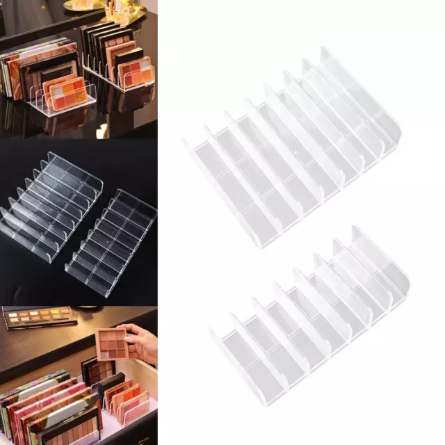 Schlankes 7-Grid Makeup Organizer Lidschattenpaletten Etui für Waschtische